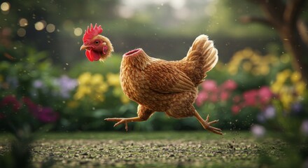 headless chicken, run around like a chicken with it's head cut off, bird, feather, running