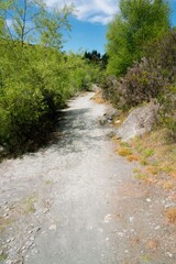 Mountain Footpath Winding Through Scenic Peaks
