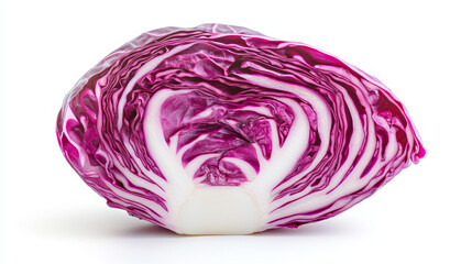 "Crisp and Fresh: Whole Cabbage on White Background"

