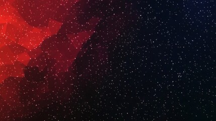 Geometric red and blue background with connecting dots and lines, perfect for technology or science concepts