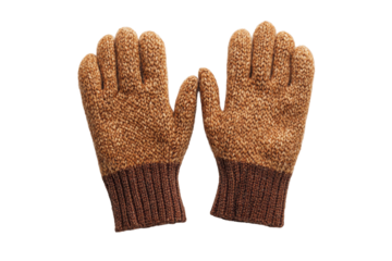 Cozy brown knitting gloves designed for warmth and comfort during winter activities for outdoor exploration and everyday use
