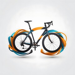 Fototapeta premium creative logo in bicycle shape