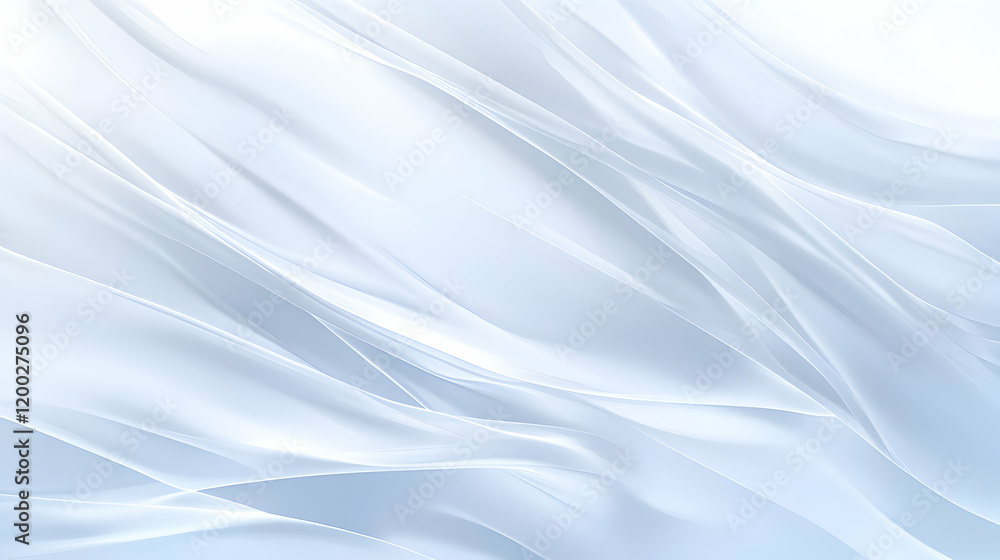 Poster a soft, flowing abstract background in gentle shades of white, perfect for design projects and calmi