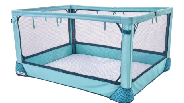 Playpen for infants easy to transport and set up design, isolated on transparent background