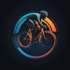 Fototapeta premium creative logo in bicycle shape