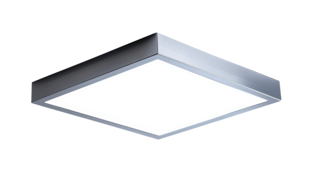 Recessed ceiling light sleek and contemporary, isolated on transparent background