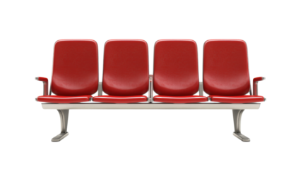 Red seats, isolated on transparent background