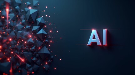 Visual representation of artificial intelligence concepts using glowing neon elements and abstract patterns