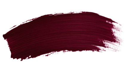 Rich Burgundy Brush Stroke, isolated on transparent background