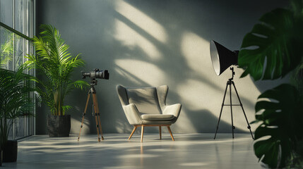 "Studio Setup: A Modern Space for Creative Photography"

