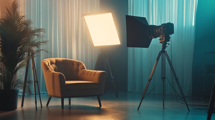  "Studio Setup: A Modern Space for Creative Photography"

