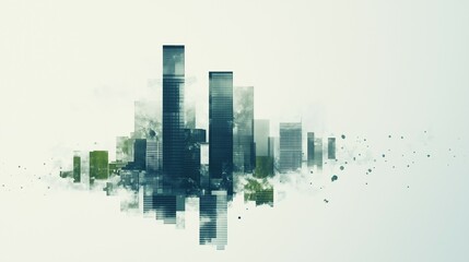 Obraz premium Abstract Urban Skyline