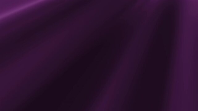 Dark Luxurious Deep Purple rippled silk fabric sheet moving gently in slow motion before gradually getting brighter before going darker again background animation [4K]