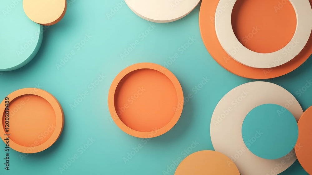 Poster 3d abstract geometric volumetric background for digital or web design.