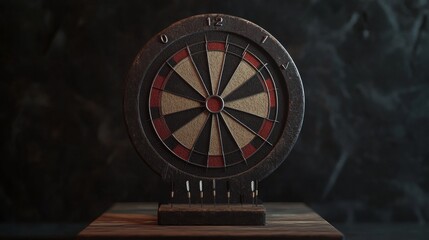 3D icon of a target with darts