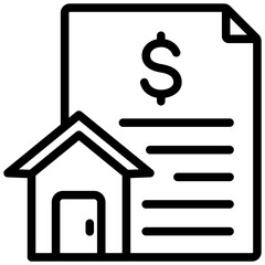 Mortgage Outline Icon