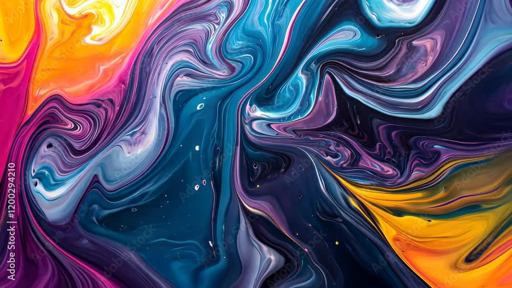Poster colorful abstract background showcasing dynamic swirling patterns in vibrant hues, colorful abstract