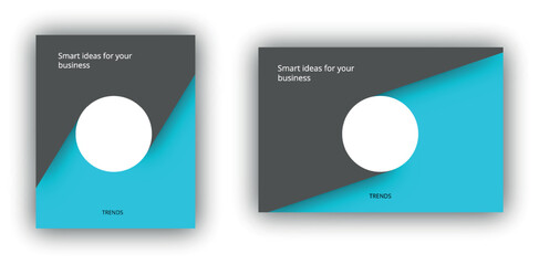 Presentation template. Design for corporate presentation, portfolio, infographic. For business and marketing