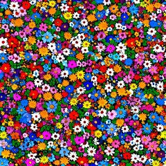 A modern fashion design featuring vibrant and bright spring flowers