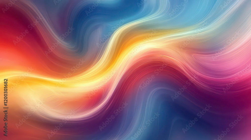 Poster abstract colorful background with waves, background with vibrant colors