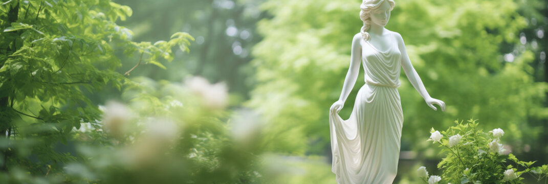 Elegant Statue in a Garden