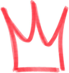 Obraz premium hand drawing marker king crown graffiti style element 