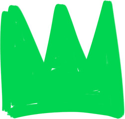 hand drawing marker king crown graffiti style element
