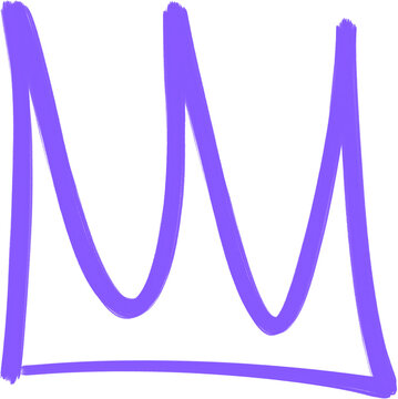 hand drawing marker king crown graffiti style element
