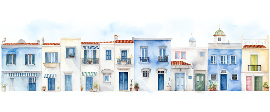 Watercolor Street Scene
