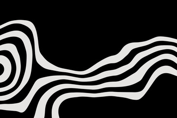 Abstract stripes black and white wave line background optical art. Vector illustration. Eps 10