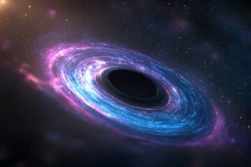 Large blue and purple hole in the sky