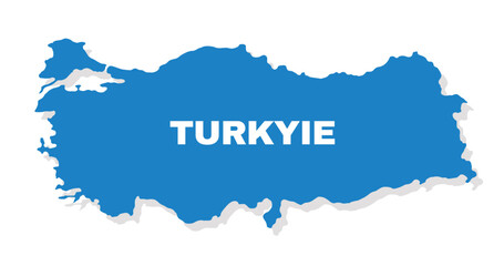 Obraz premium Turkiye simple flat vector illustration map