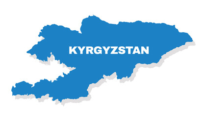 Kyrgyzstan simple flat vector illustration map