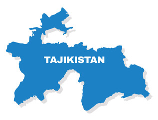 Tajikistan simple flat vector illustration map