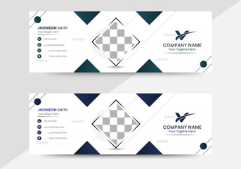 Professional business email signature design template with a modern and corporate look design
