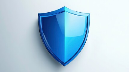 A sleek blue shield icon representing protection, security, and safety, ideal for digital designs and safety-related content