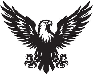 Eagle icon silhouette vector with white background