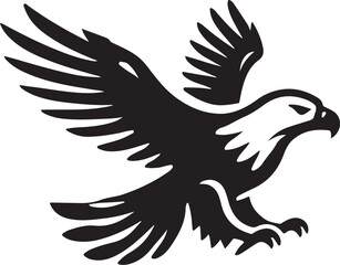 Eagle icon silhouette vector with white background