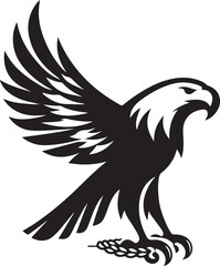 Eagle icon silhouette vector with white background