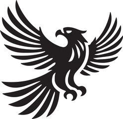 Eagle icon silhouette vector with white background