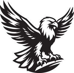 Eagle icon silhouette vector with white background