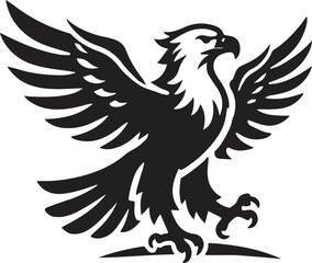 Eagle icon silhouette vector with white background