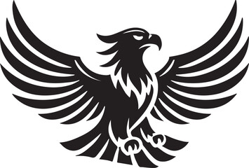 Eagle icon silhouette vector with white background