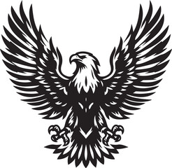 Eagle icon silhouette vector with white background