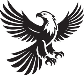 Eagle icon silhouette vector with white background