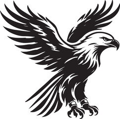 Eagle icon silhouette vector with white background