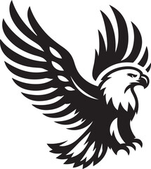 Eagle icon silhouette vector with white background