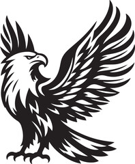 Eagle icon silhouette vector with white background