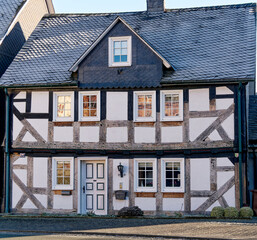 Historic building Buergerhaus in Bad Berleburg, Germany © HSonnenhol