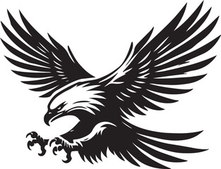Eagle icon silhouette vector with white background